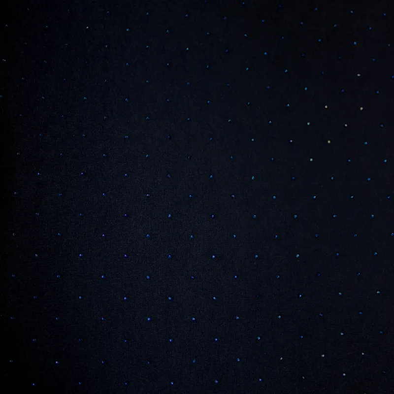 Punto Milano con Strass | Tessuto tailleur donna - Blu