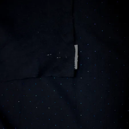 Punto Milano con Strass | Tessuto tailleur donna - Blu