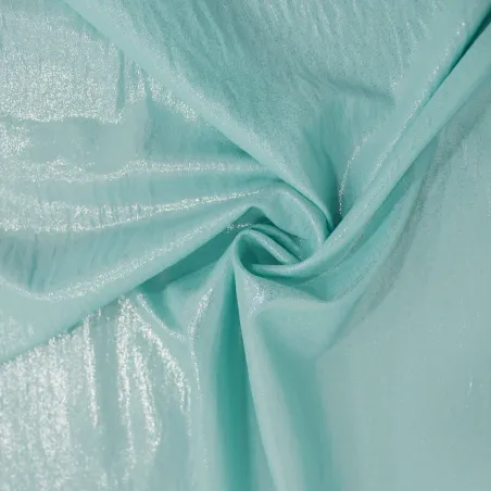 Tessuto Grinzato Spalmato – Verde Acqua | Tessuto Poliviscosa