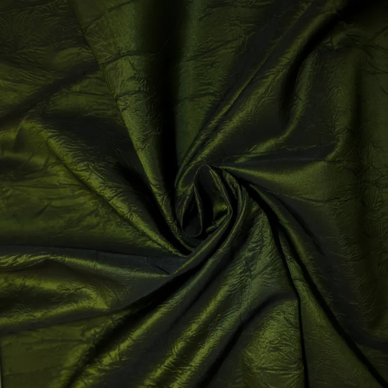 Tessuto Taffetà Grinzato – Verde  | Tessuto di Alta Qualità