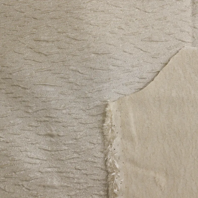 Tessuto jacquard Rombi Panna  | Abbigliamento donna Cerimonia