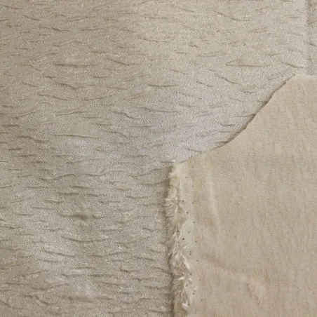 Tessuto jacquard Rombi Panna  | Abbigliamento donna Cerimonia