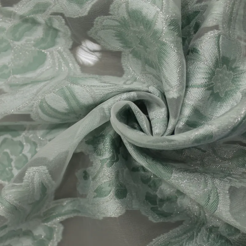 Tessuto Jacquard Verde Salvia | Tessuti Cerimonia