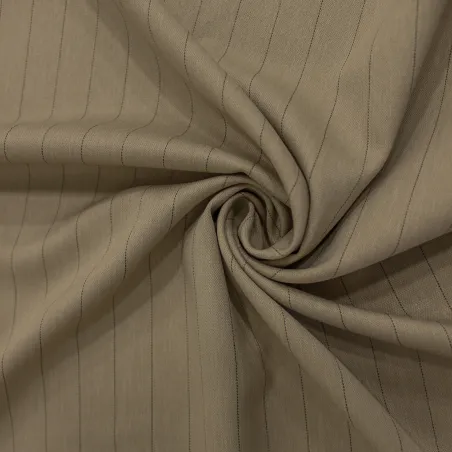 Tessuto Gessato beige-Nero | Stile ed eleganza per la moda