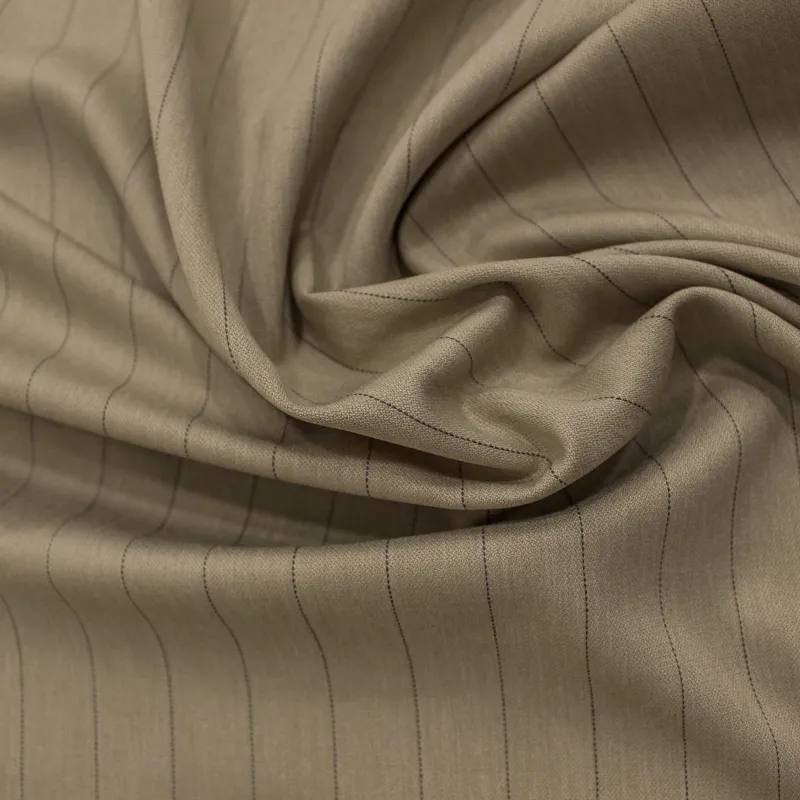 Tessuto Gessato  beige-Nero | Stile ed eleganza per la moda