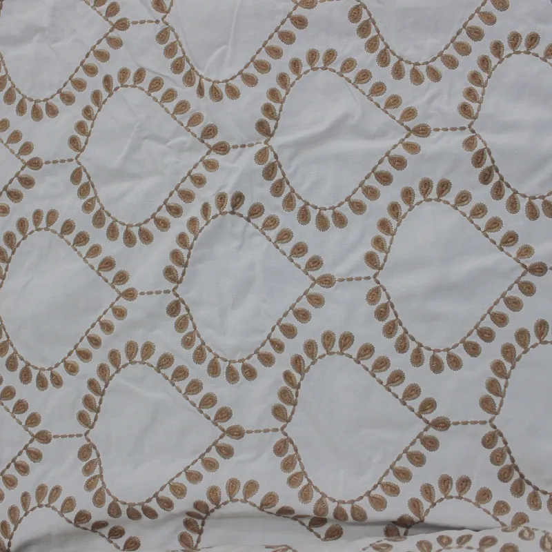 Cotone bianco ricamato| Tessuti per abbigliamento donna | IL TESSUTAIO