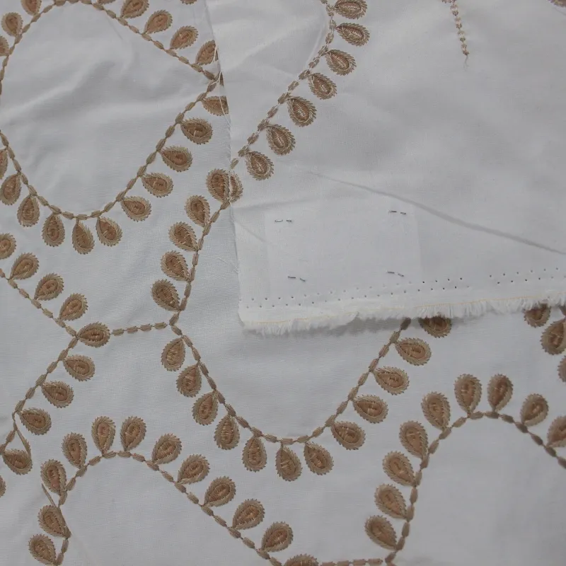 Cotone bianco ricamato| Tessuti per abbigliamento donna | IL TESSUTAIO