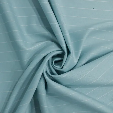 Tessuto Poliviscosa Gessato Celeste | Tessuti casual Donna