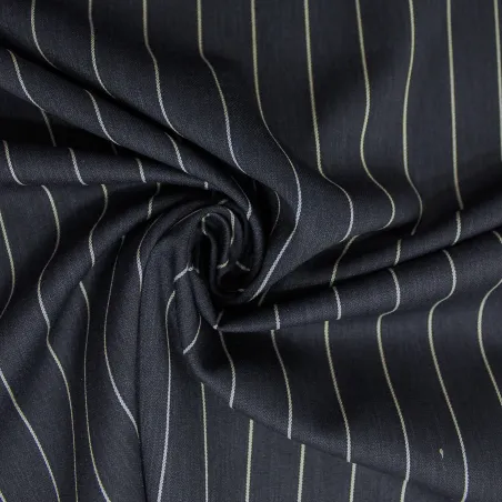 Tessuto Gessato Blu Scuro | Abbigliamento Cerimonia Donna e Uomo