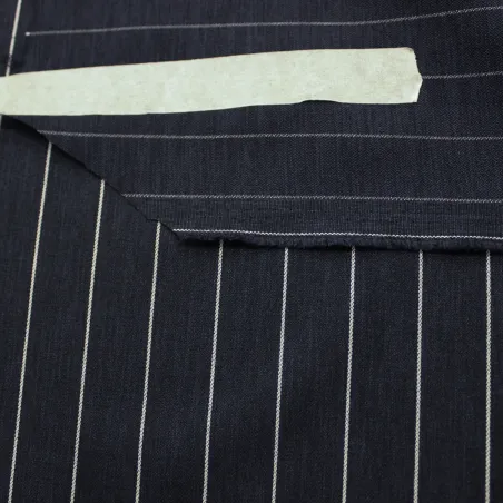 Tessuto Gessato Blu Scuro | Abbigliamento Cerimonia Donna e Uomo