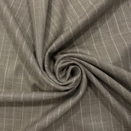 Tessuto gessato melange beige | Tessuti per cerimonia Uomo e Donna