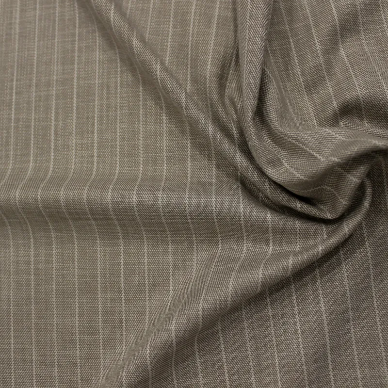 Tessuto gessato melange beige | Tessuti per cerimonia Uomo e Donna