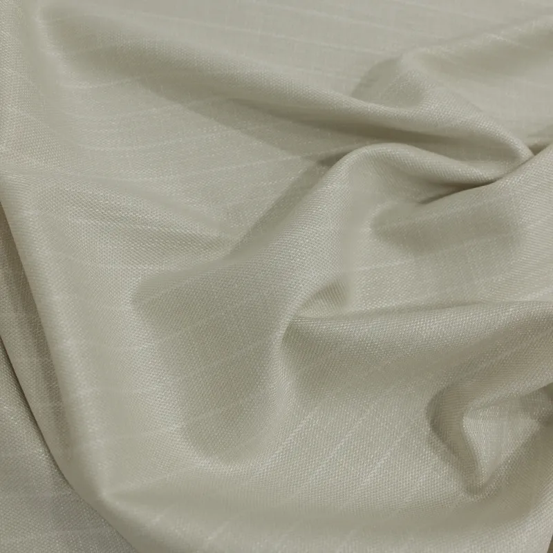 Tessuto in poliviscosa gessato panna | Tessuto per Completi Donna