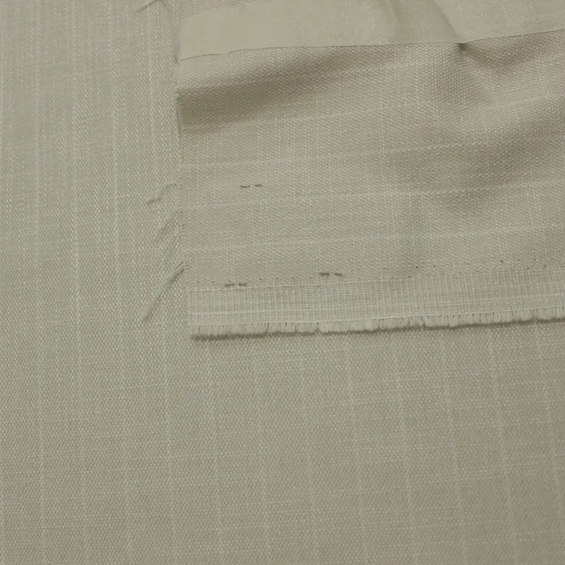 Tessuto in poliviscosa gessato panna | Tessuto per Completi Donna