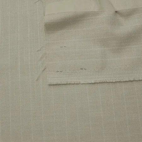 Tessuto in poliviscosa gessato panna | Tessuto per Completi Donna