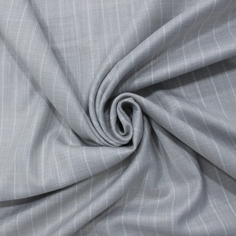 Tessuto gessato grigio-bianco | Tessuti per cerimonia Donna