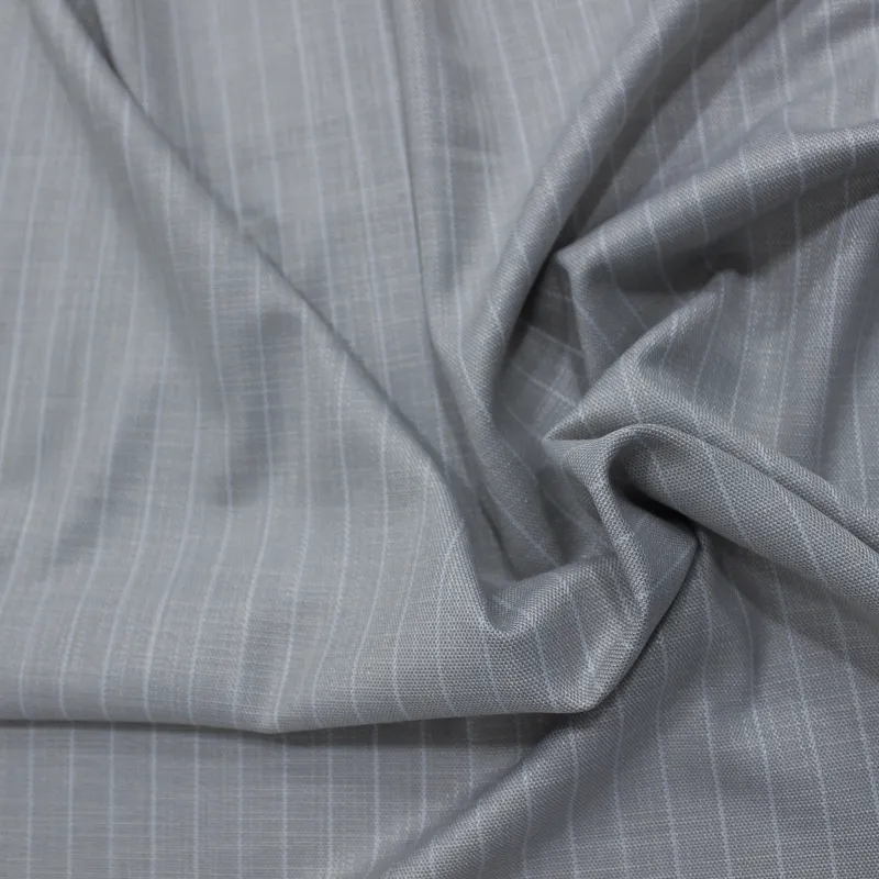 Tessuto gessato grigio-bianco | Tessuti per cerimonia Donna