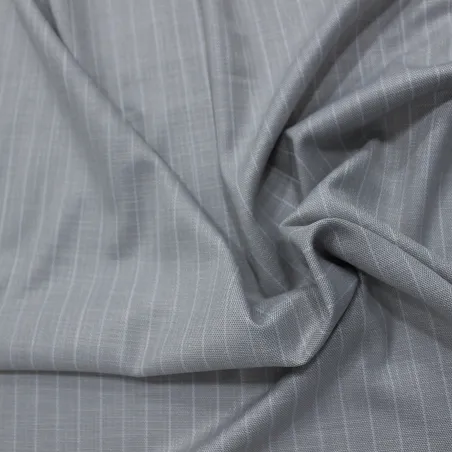 Tessuto gessato grigio-bianco | Tessuti per cerimonia Donna