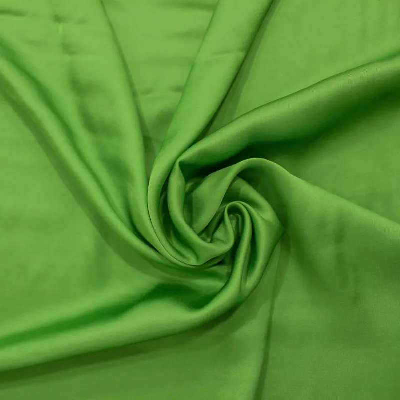 Tessuto Raso di Viscosa Verde | Tessuti di alta qualità