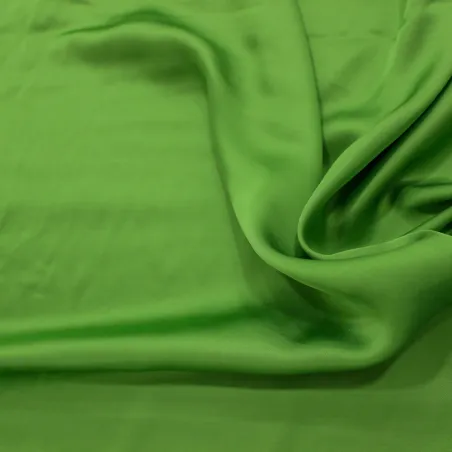 Tessuto Raso di Viscosa Verde | Tessuti di alta qualità