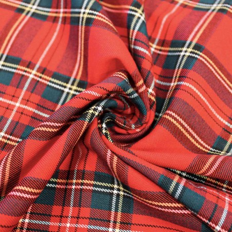 Tessuto Scozzese - Rosso | OEKOTEX | Tessuti per il Natale