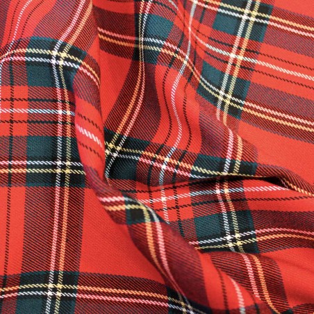 Tessuto Scozzese - Rosso | OEKOTEX | Tessuti per il Natale
