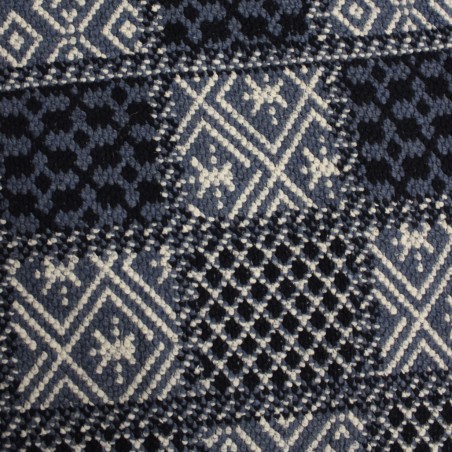 Tessuto misto lana per cappe e cappotti colore blu e carta da zucchero