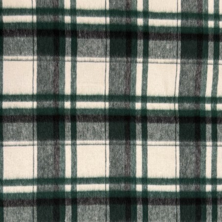 Tessuto Misto Lana Scozzese per Cappotto | Made in Italy Deadstock