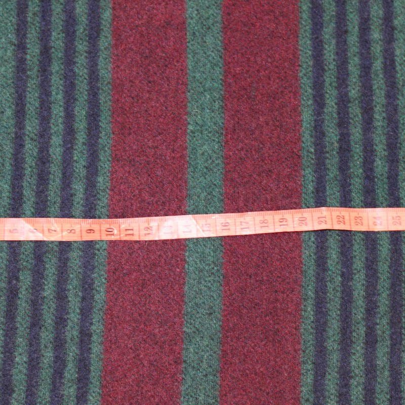 Tessuto Misto Lana Deadstock con Balza Bordeaux e Blu
