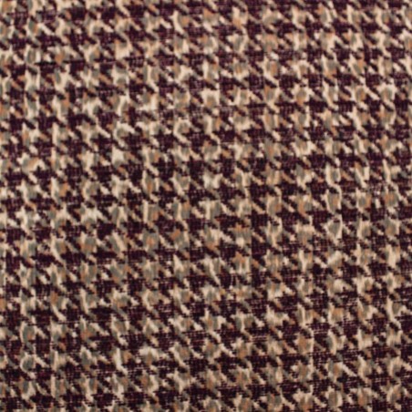 Jacquard Pied de Poule Bordeaux Made in Italy | Tessuti Deadstock