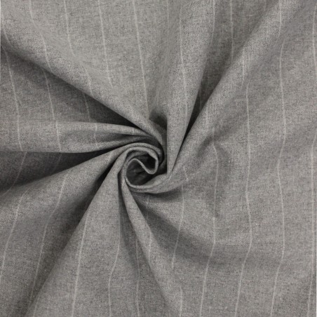 Cotone gessato grigio abbigliamento invernale  | il tessutaio