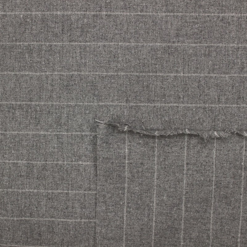 Cotone gessato grigio abbigliamento invernale  | il tessutaio