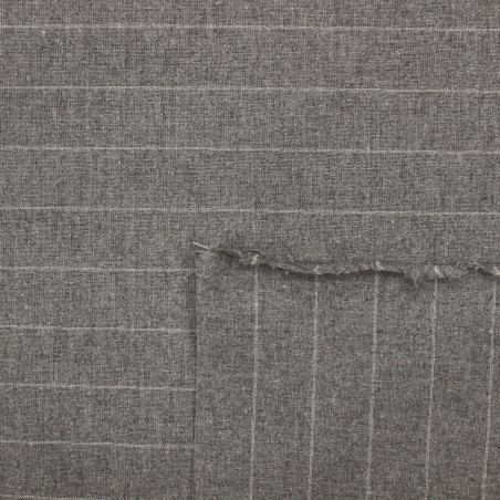 Cotone gessato grigio abbigliamento invernale  | il tessutaio