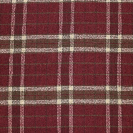 Flanella Scozzese Bordeaux | 42PL 30VI 28CO | Quadra 10 cm | 180 g/m²