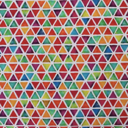 TESSUTO DI COTONE FANTASIA MULTICOLOR