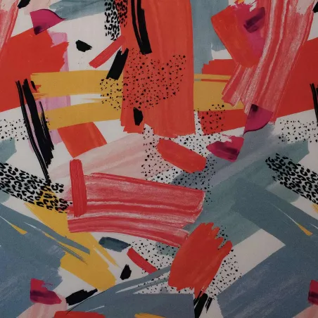 Viscosa tessuto fantasia astratta | iltessutaio.it Tessuti naturali