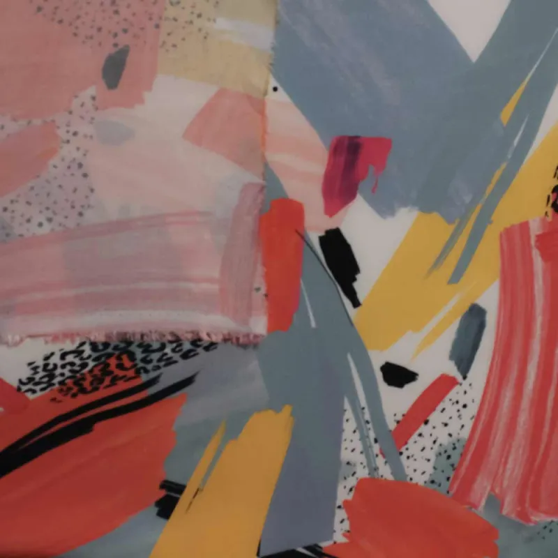 Viscosa tessuto fantasia astratta | iltessutaio.it Tessuti naturali