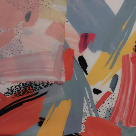 Viscosa tessuto fantasia astratta | iltessutaio.it Tessuti naturali