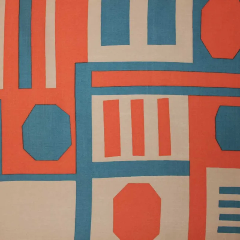 Raso di viscosa fantasia geometrica | tessuti pregiati a buon prezzo