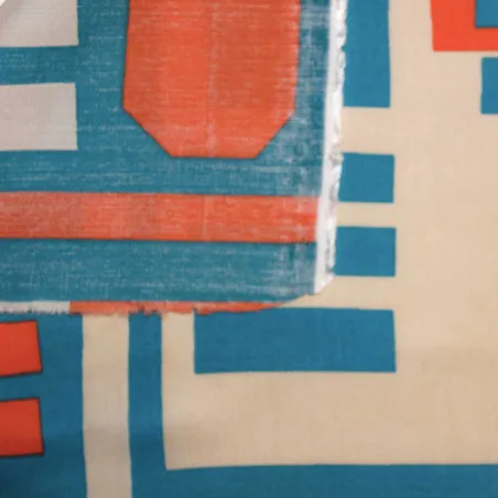 Raso di viscosa fantasia geometrica | tessuti pregiati a buon prezzo