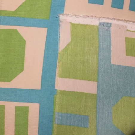 Raso di viscosa fantasia geometrica | Tessuti donna