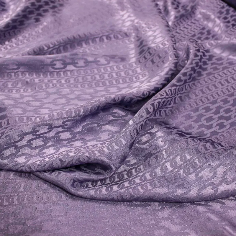 Viscose Tessuto raso fantasia imprime glicine - iltessutaio