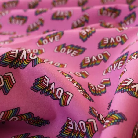Cotone fantasia love  | tessuti fai da te| iltessutaio