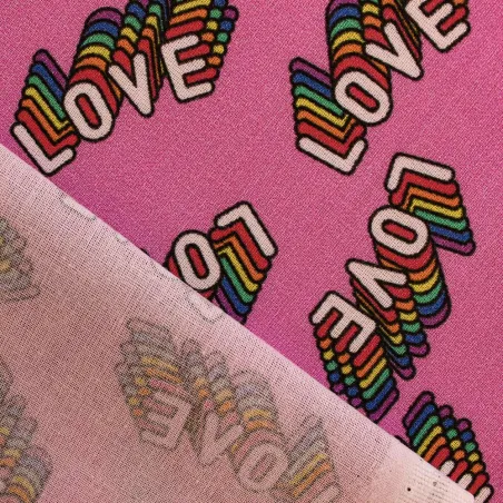 Cotone fantasia love  | tessuti fai da te| iltessutaio