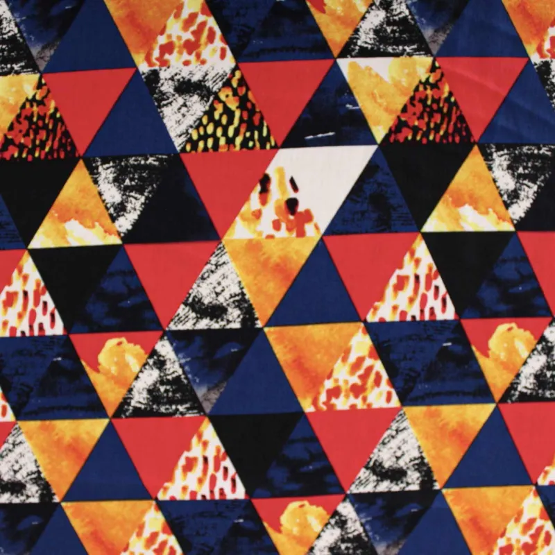 Viscosa tessuto fantasia geometrica- iltessutaio.it - Tessuti naturali