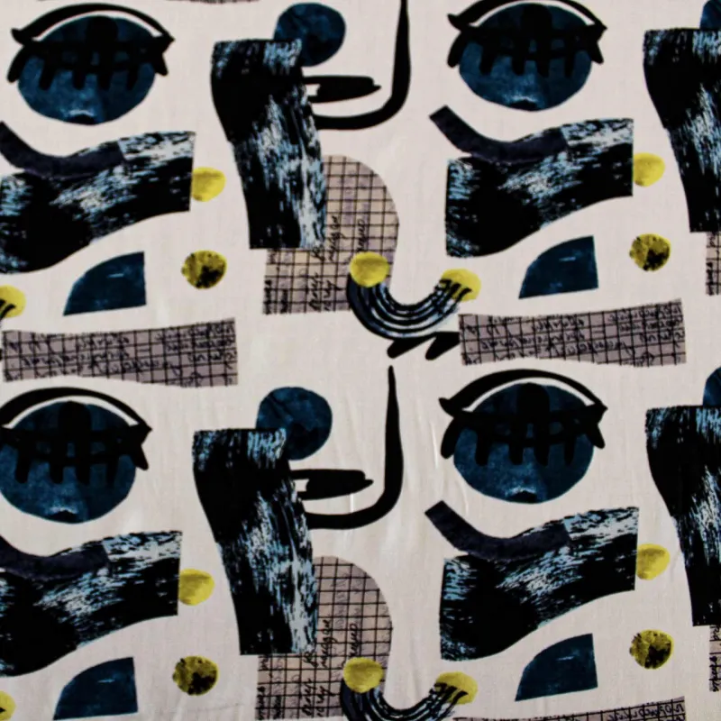 Viscosa tessuto fantasia astratta - iltessutaio.it - Tessuti italiani