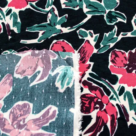 Tessuti floreali fil coupe | tessuti made in Italy | iltessutaio.it