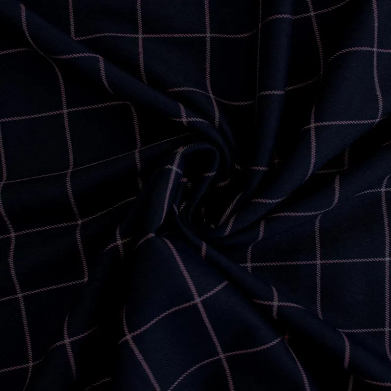 Tessuto a Quadri Blu e Rosa - OEKOTEX